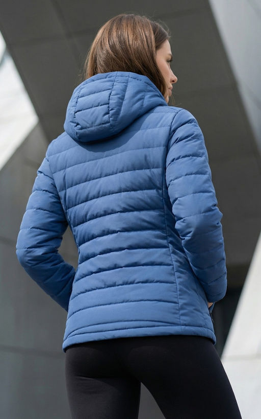 Куртка женская стёганая с капюшоном с графеновой подкладкой черного цвета 9624_1Ch - Valianly фото 88