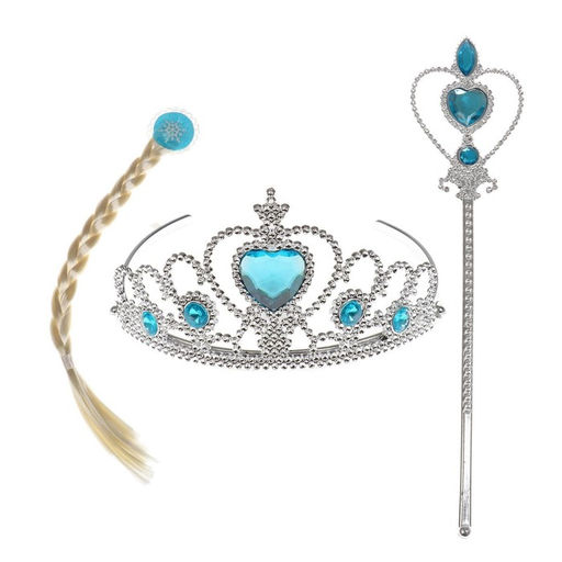 Набор холодное сердце, белая коса, жезл, корона - Simaland фото 4