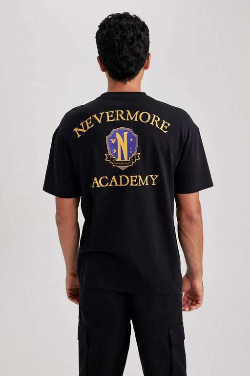 Футболка Wednesday Comfort Fit с круглым вырезом и короткими рукавами из 100 % хлопка - Defacto фото 8