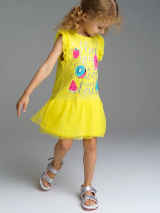 PlayToday / Платье трикотажное для девочек  фото 4