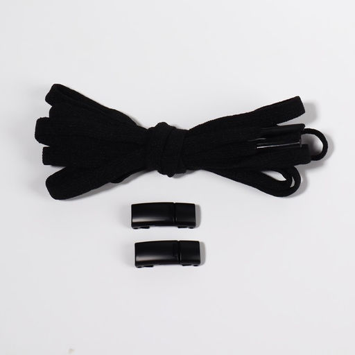 Шнурки для обуви, на магнитах, пара, с плоским сечением и фиксатором, 100 см, цвет чёрный - Onlitop фото 6