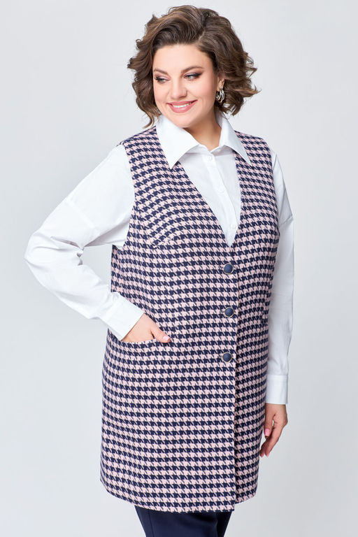 Блуза Swallow 803.2 черный+серебряный узор фото 123