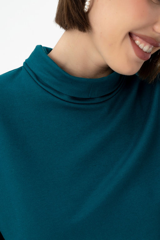 Базовый джемпер из мягкого хлопкового трикотажа Футер 2-х нитка - Solo mio фото 4