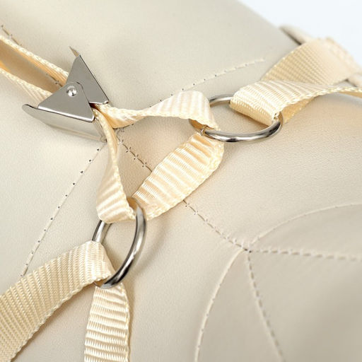 Комплект с мягкой шлейкой Веточки, размер L, поводок 120 х 1,5 см, ОГ 42-76 см, серый - Пижон фото 8