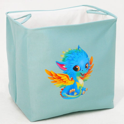 Корзина для хранения игрушек с затяжкой на веревке, 40?50?48 см, голубая - Школа талантов фото 6