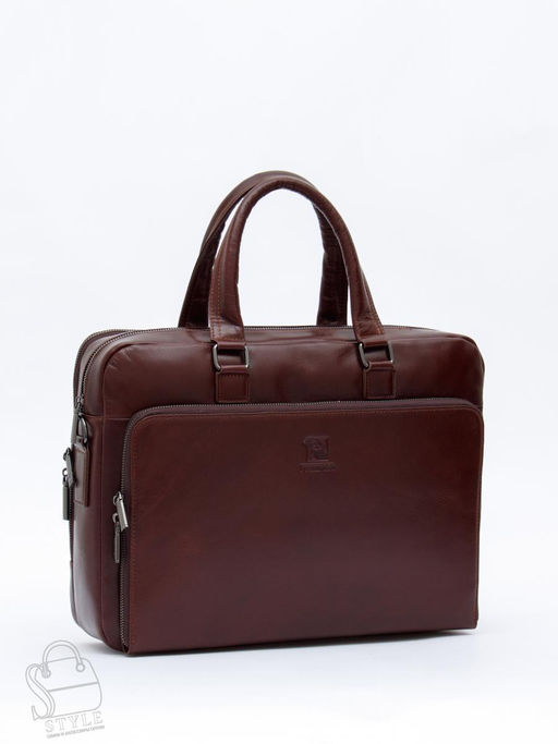 Портфель мужской кожаный 68001 brown Fuzhiniao