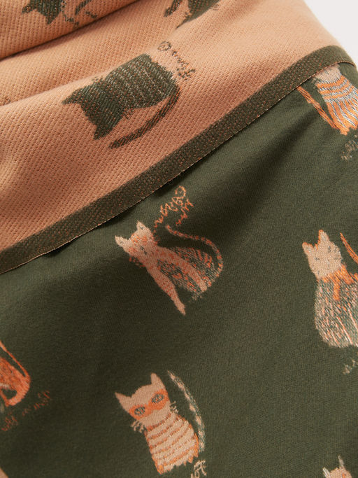 в составе шерсть Большой, мягкий, теплый двусторонний палантин с принтом - Tantino фото 2