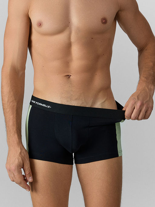 Цена за 2 штуки! Трусы боксеры мужские черные - Mark formelle фото 3