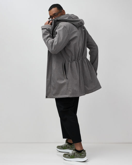 Парка спортивная мужская с капюшоном softshell серого цвета 9565Sr - Mtforce фото 14