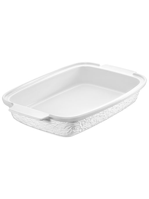 Блюдо д/запекания и сервировки 1,8 л 34*21,5*10,5 см Веточки-цветочки со стеклян.крышк.,прямоугол - Elan gallery фото 6