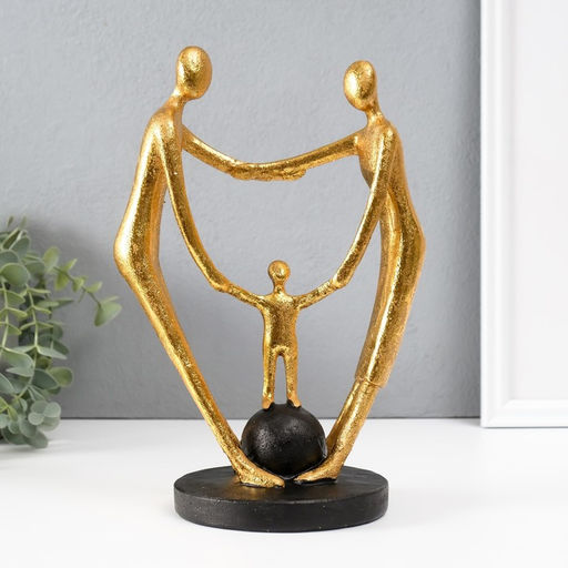 Фигурка полистоун «Сила в единстве», золото, 12×17.5×26.5 см