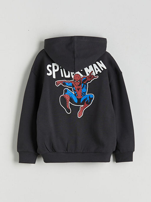 Spider-Man Bask?l? Erkek ?ocuk Fermuarl? Sweatshirt