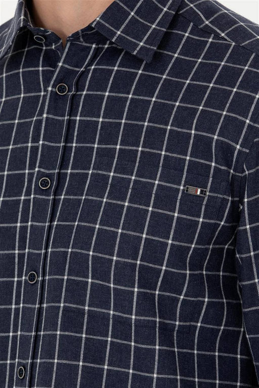 U. S. Polo Assn Мужская темно-синяя рубашка с длинным рукавом - U.s. polo assn фото 14