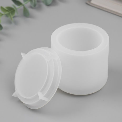 Молд силикононовый «Шкатулка. Гладкость» с крышкой 7,8 х 7,8 х 7,4 см