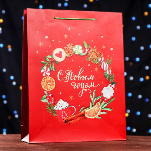Пакет подарочный С Новым годом, 33 х 42,5 х 10 см - Simaland фото 5