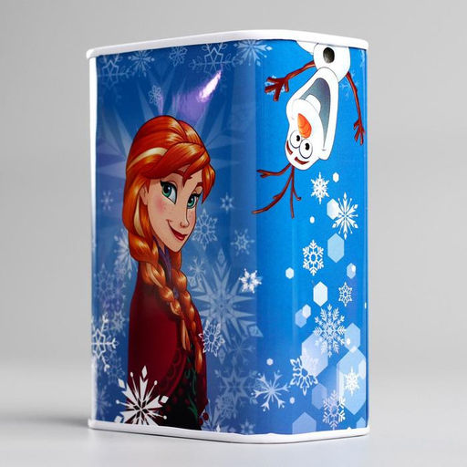 Копилка металлическая прямоугольная Снежная принцесса, 7.8 см × 4.8 см × 10.8 см