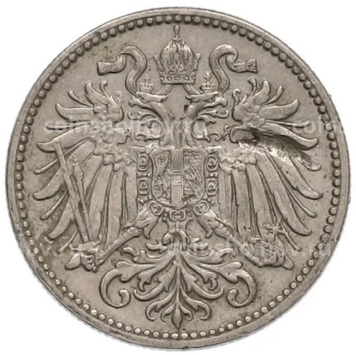 Монета 10 геллеров 1910 года Австрия