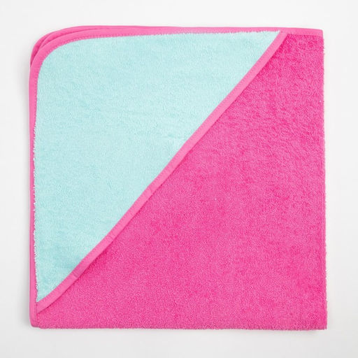 Полотенце уголок махровое Крошка Я, 75х75 см, цвет мятный/розовый, 100% хлопок, 360 г/м2  фото 6