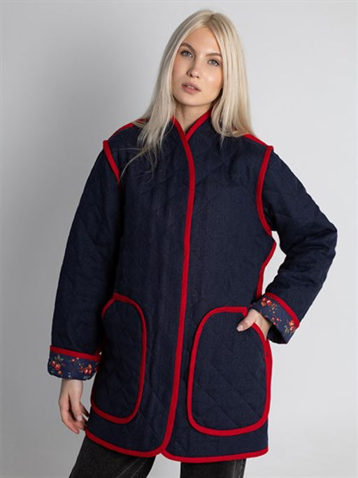 Жакет женский лен 100%, хлопок 100%, льняной утеплитель 100%