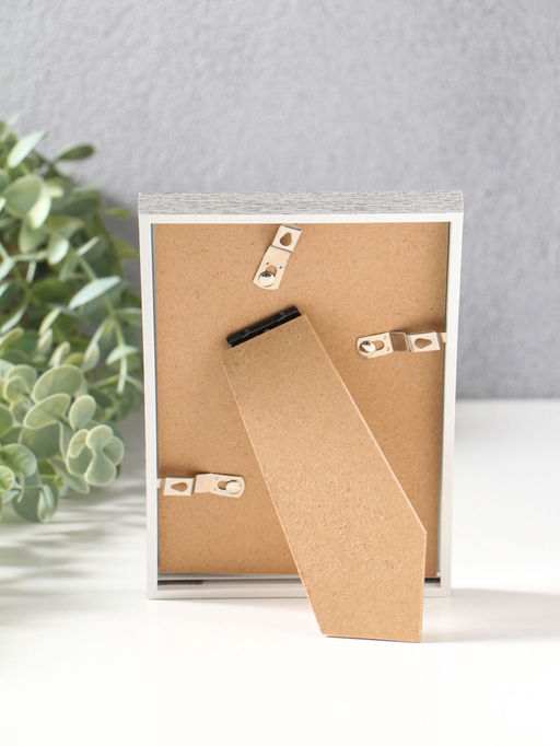 Цена за 2 шт. Фоторамка для фото 10×15 см «Современная классика», пластик, серый и белый, 16×10.8×1.5 см