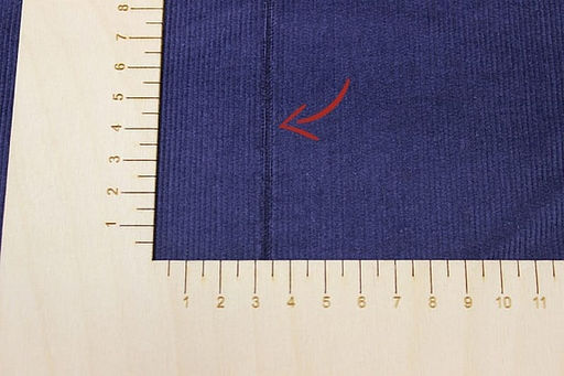 Брак(цена снижена) Микровельвет цв.Темно-синий-2, ш.1.45м, хлопок-100%, 220гр/м.кв - Купава фото 4