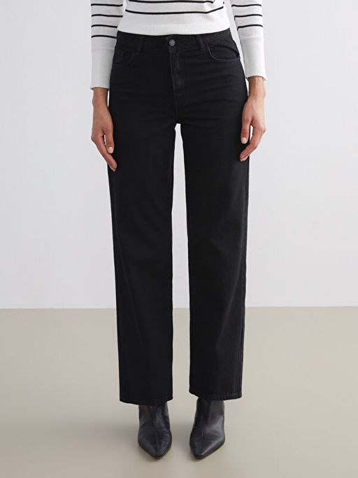 Wideleg Kad?n Jean Pantolon