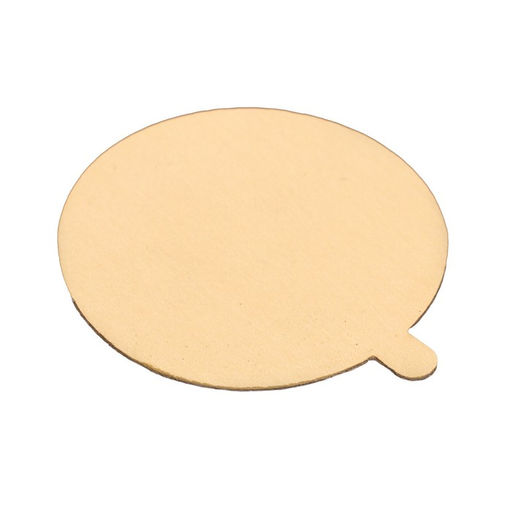 Цена за 100 шт. Подложка с держателем «Золото» 10 см, 0.8 мм