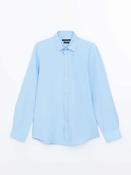 Slim Fit Uzun Kollu Poplin Erkek G?mlek