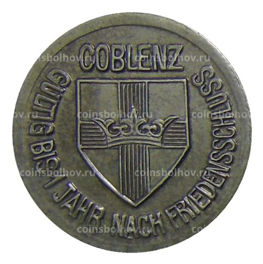 Монета 10 пфеннигов 1918 года Германия Нотгельд Кобленц