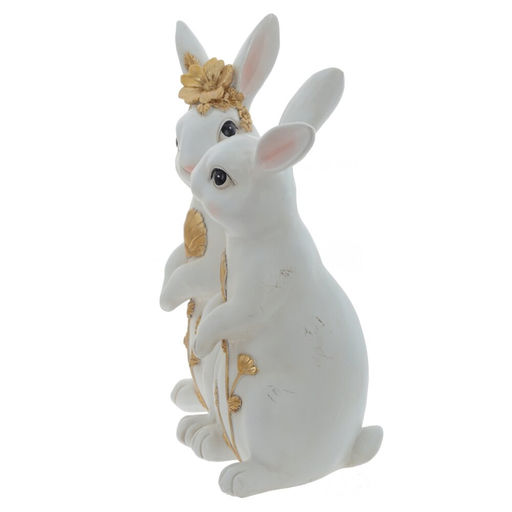 Фигурка декоративная "Зайцы", L17 W10,5 H21 см