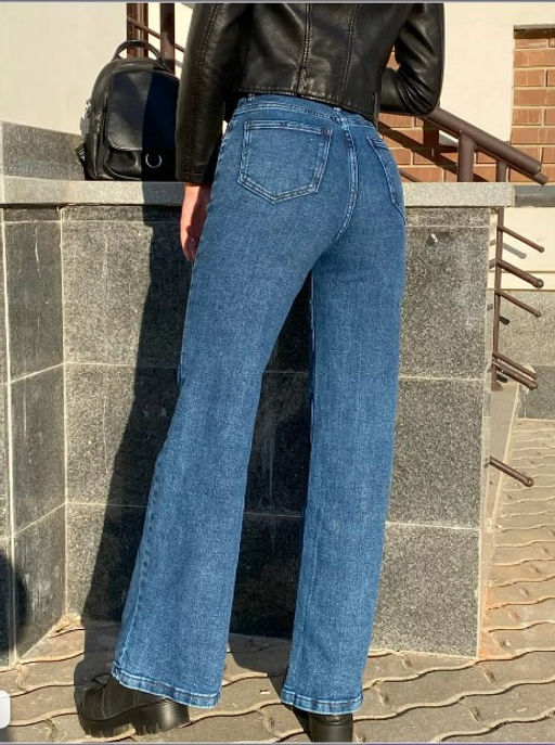 Джинсы трубы широкие палаццо прямые