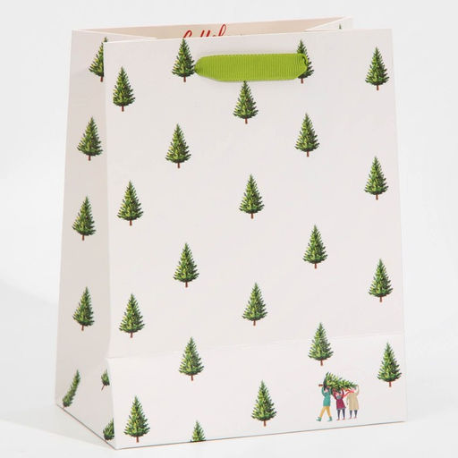 Цена за 2 шт. Пакет подарочный новогодний ламинированный «Ёлочки», MS 18 х 23 х 10 см
