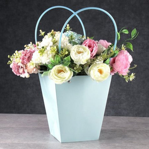 Пакет для цветов 17х11,5х20см / LH527-41 /уп 10/400/голубой - Галеонтрейд фото 3