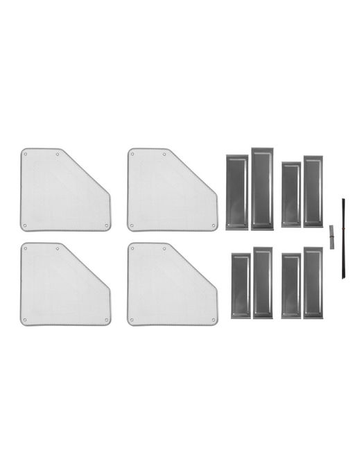 Лоток для бумаг вертикальный, металлическая сетка, 3 отделения, серый