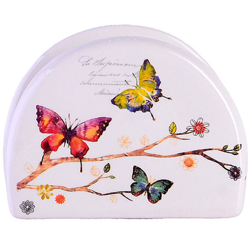 60130 Салфетница на стол 9,5х4,4х7,1см Бабочки в саду доломит LR (х60) - Mayer&boch фото 3