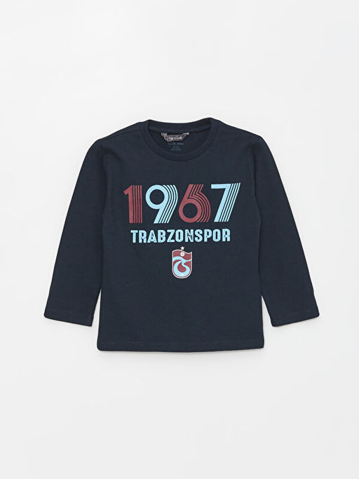 Bisiklet Yaka Uzun Kollu Trabzonspor Bask?l? Erkek Bebek Sweatshirt ve E?ofman Alt? - Waikiki фото 2