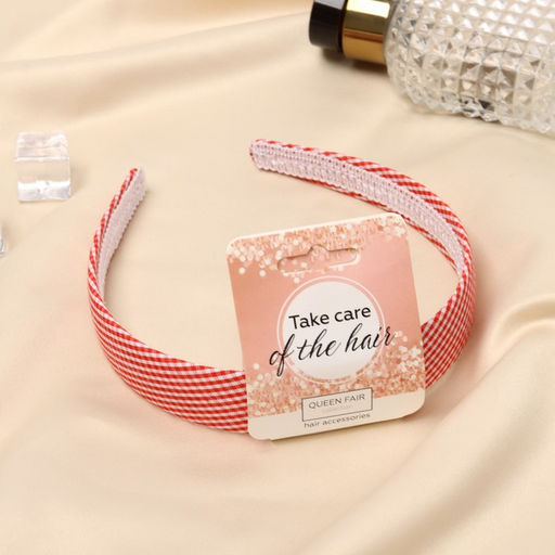 Цена за 2 шт. Ободок для волос «Классика», клетка, 2.5 см, МИКС