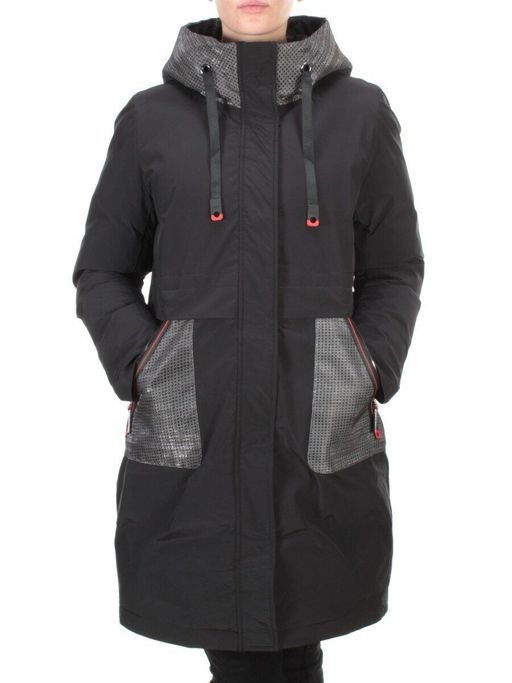 2090 BLACK Куртка зимняя женская AIKESDFRS (200 гр. холлофайбера) - Fashion фото 2