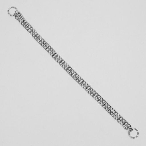 Ошейник - удавка металлический двухрядный, 45 см, толщина проволоки 2 мм - Пижон фото 3