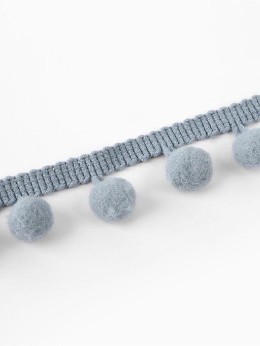 Тесьма декоративная с помпонами, 25±5 мм, 8±0.5 м, серая