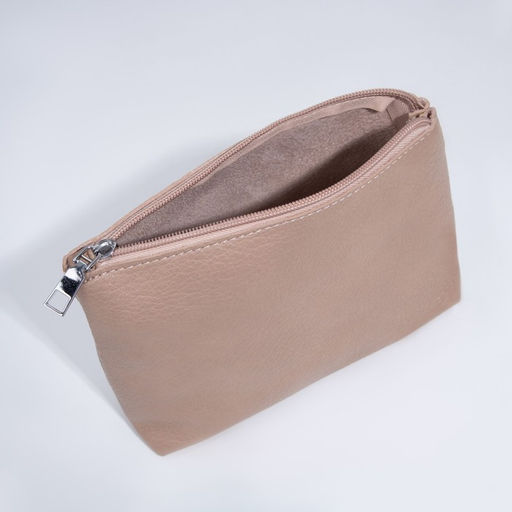 Сумка-тоут на кнопке, косметичка на молнии, цвет бежевый - Simaland фото 8