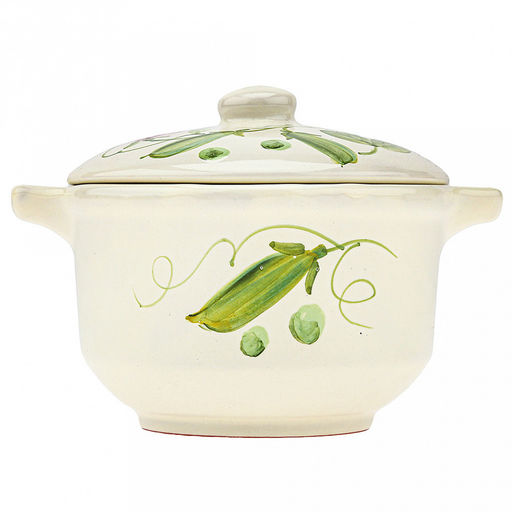 Бульонница керамическая "Буль-буль" 0,5л, д13см, h11,5см, "Горошек", с крышкой (Россия)