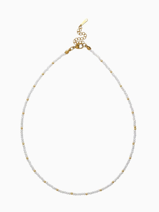 Чокер из бисера «Хрусталь», разноцветный в золоте, 37 см + 5 см доп, цепочка