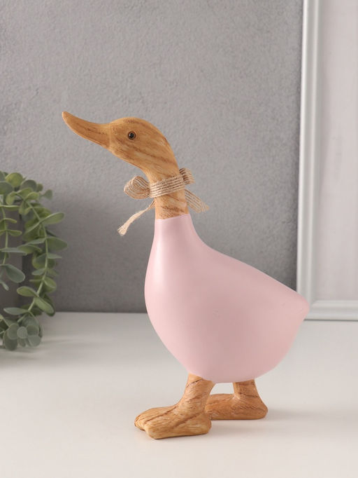 Фигурка полистоун «Утка с ромашками и тюльпанами», 17×7.5×21.5 см