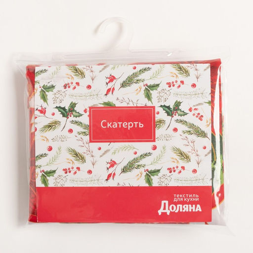 Скатерть новогодняя Доляна Сказочное настроение 145*300 +/- 2 см, 100% п/э  фото 2