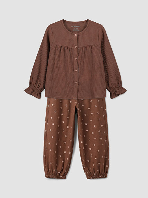 K?z ?ocuk Bluz Ve Jogger Pantolon 2li