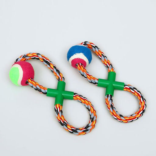 Игрушка тренировочная канатная Восьмёрка с мячом, до 28 см, до 170 г, микс цветов - Пижон фото 2