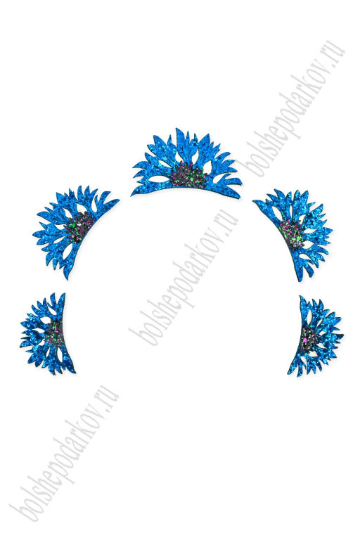 Лазерная вырубка из кожзама "Корона" (5 наборов по 5 штук) №4, несклеенная