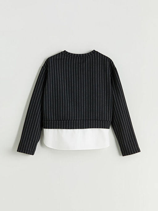 Bisiklet Yaka K?z ?ocuk Sweatshirt