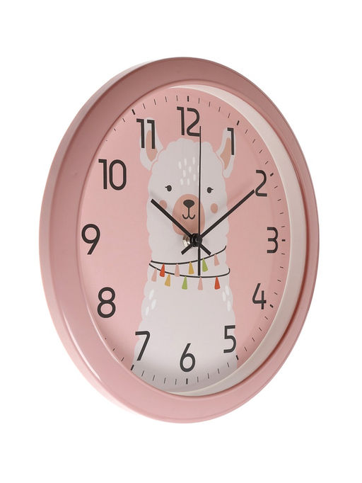 Часы настенные «Альпака», детские, плавный ход, d=29 см, розовые